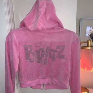Pink cropped bratz hoodie